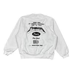 Anine Bing White Sweatshirt with Black Print